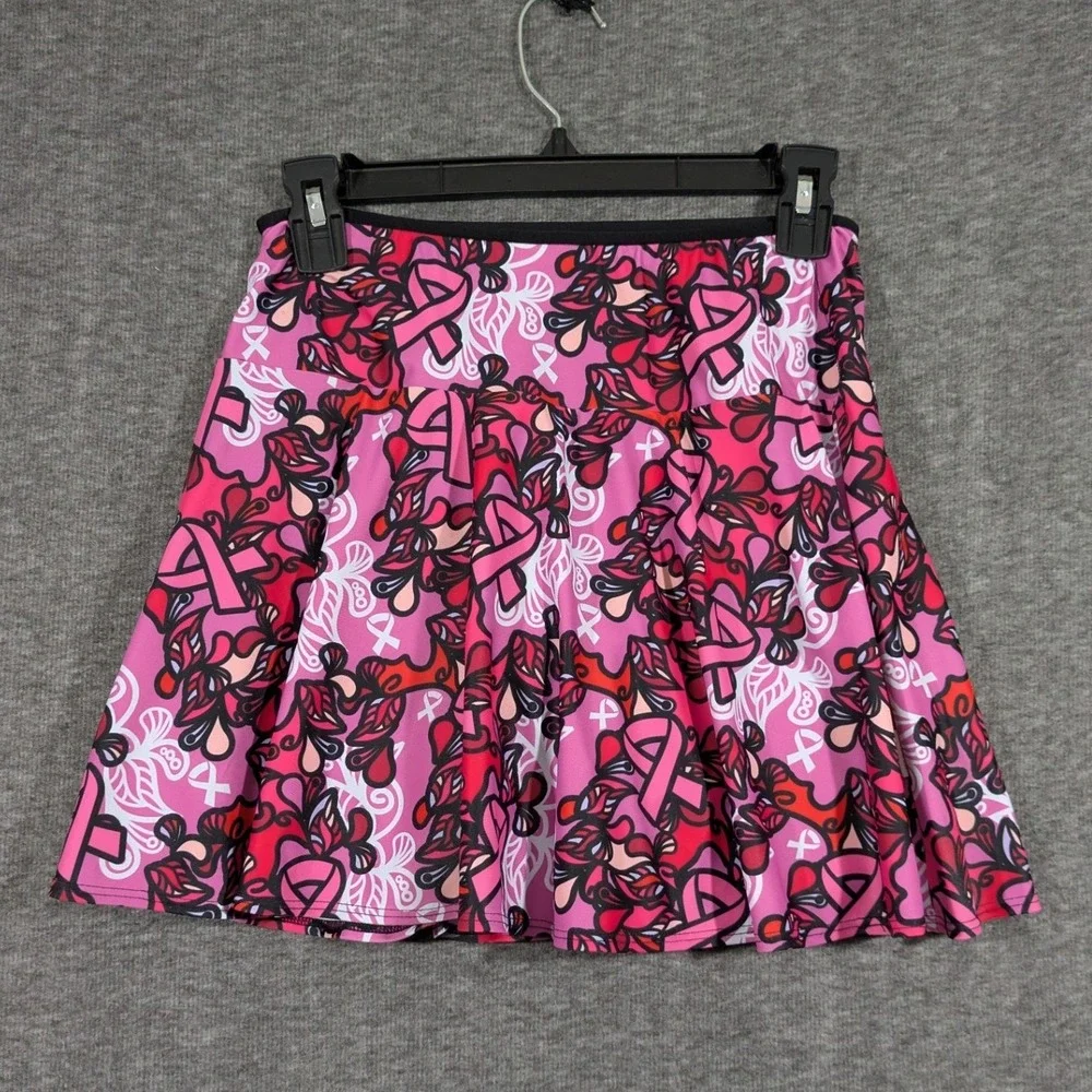 Bolder Athletic Wear Breast Cancer Awareness Pink Ribbon Skort Pockets Small